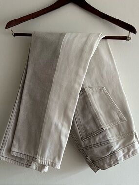 Topshop Gray & White Color Block Jeans W26 L32 Straight Leg